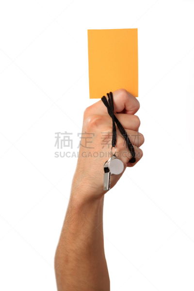 裁判,人造物,黄牌,红牌,口哨,垂直画幅,职权,符号,禁止的,白人