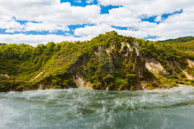 煎锅,waimangu thermal park,罗托鲁阿,火山湖,地震,酸,热,著名景点,自然美,湖