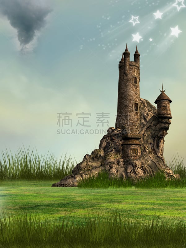 城堡,垂直画幅,艺术,无人,草,云景,田地,海滩,星形,2015年