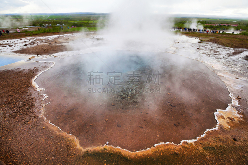 矿物质,温泉,山谷,间歇泉,水,公园,水平画幅,无人,火山地形,户外