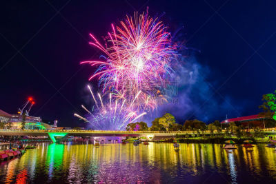 焰火,城市,australia day,阿德莱德市,夜晚,夏天,放焰火,现代,夜生活,著名景点