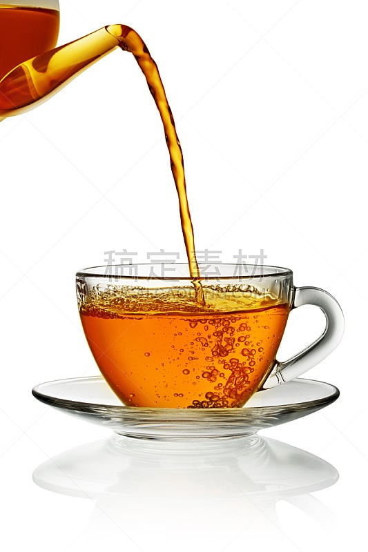 杯,玻璃杯,茶,垂直画幅,水,芳香的,茶碟,工厂,饮料,锅