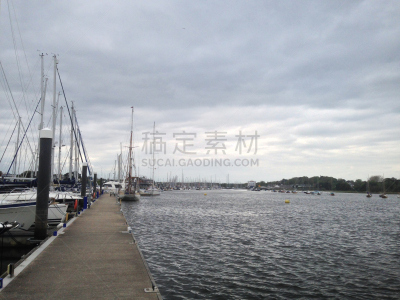 利明顿,游艇码头,停泊的,汽艇,水平画幅,无人,海港,船,游艇,浮式平台