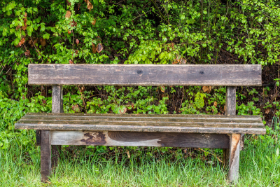 Drenched bench