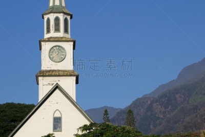 灵性,美国,水平画幅,建筑,木制,无人,古老的,太平洋岛屿,建筑外部