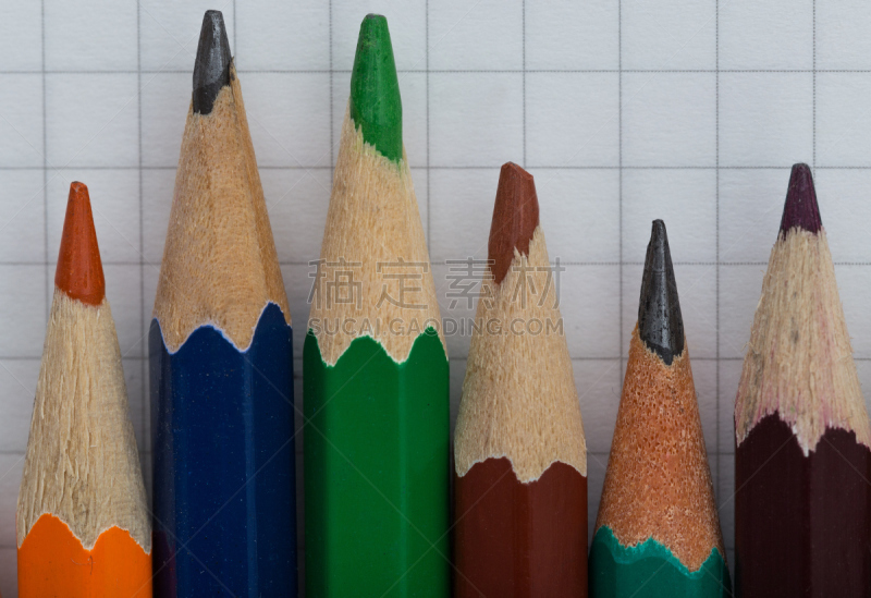 铅笔,褐色,调色板,艺术,水平画幅,无人,特写,活力,明亮,光谱色
