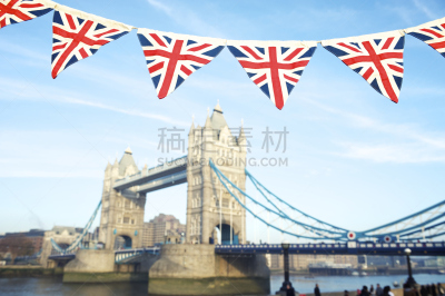 塔桥,装饰旗,国际著名景点,英格兰,河流,户外,建筑,城市天际线,伦敦