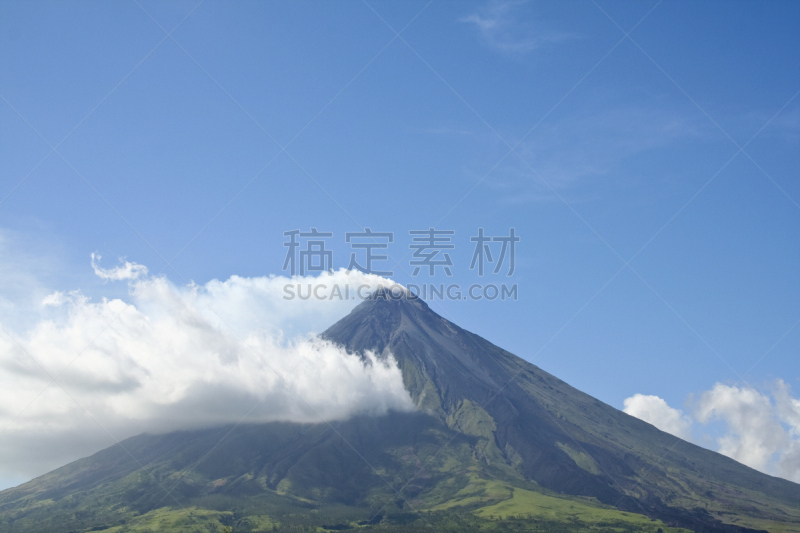 马尔地马荣火山,阿尔拜省,菲律宾,火山,吕宋岛,天空,水平画幅,无人,火山地形,巨大的