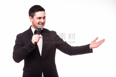 麦克风,拿着,无形的,商品,概念,礼物,节目主持人,评论员,新闻解说,主持人