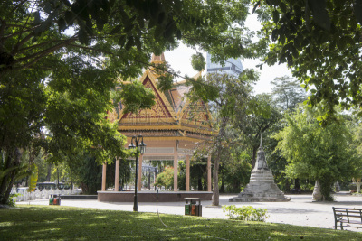 公园,金边,塔山寺,柬埔寨,亚洲,城镇,图像,著名景点,无人,户外
