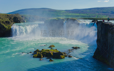 瀑布,冰岛国,自然美,风景,绘画艺术品,活力,hveravelir,胡萨维克,黛提瀑布,拉特拉尔角