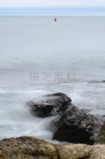 岩石,海洋,垂直画幅,波浪,克莱德港,无人,2015年,缅因州,运动模糊,摄影