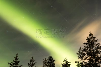 北极光,天空,气候,水平画幅,夜晚,雪,无人,图像,基律纳