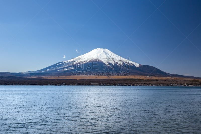 富士山,日本,亚马纳卡湖,摄像机拍摄角度,天空,里山,水平画幅,山,无人,火山地形