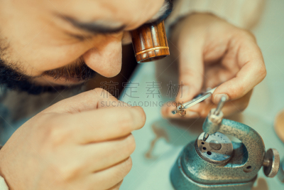 钟表匠,车轮,水平画幅,小型放大镜,符号,古典式,时间,金属,特写,钟