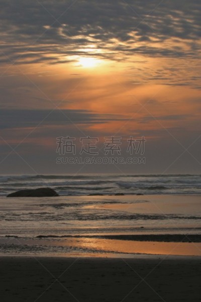华盛顿州,kalaloch creek,海岸线,美国西北太平洋地区,卡拉洛赫海滩,户外,潮汐,红色,垂直画幅,图像