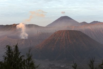 婆罗摩火山,黎明,塞梅鲁火山,滕格尔火山,bromo-tengger-semeru national park,东爪哇,爪哇,天空,早晨,夏天