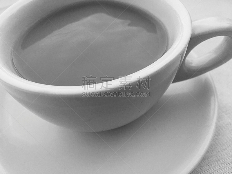 咖啡杯,白色,热,水平画幅,无人,黑白图片,咖啡,黑色,马克杯,杯