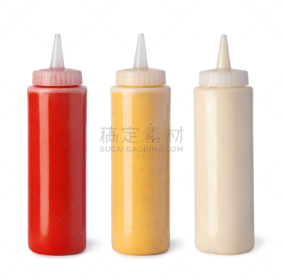 酱汁,瓶子,黄色,红色,热,蛋黄酱,健康食物,膳食,塑胶,食品