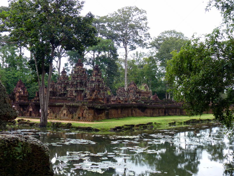 寺庙,班特斯雷寺,麦克尔·希恩,湿婆,水平画幅,柬埔寨,热带雨林,户外,僧院,东南亚