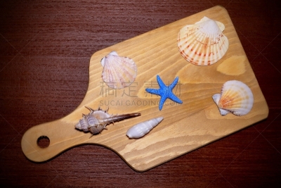 贝壳,案板,准备食物,桌子,水平画幅,日本,介形亚纲动物,木制,厨房器具,厚木板