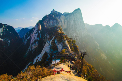 中国,华山,陕西省,图像,无人,户外,水平画幅,地形,西安,山