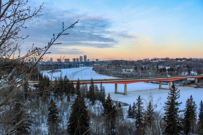 城市,全景,城市生活,云景,云,雪,北萨克其万河,加拿大,色彩鲜艳,自然美