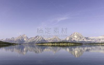 詹尼湖,大提顿,怀俄明,美国,杰克逊,杰克森,提顿山脉,水,天空,水平画幅