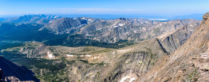 朗斯峰,夏天,南,科罗拉多州,风景,全景,美国,落基山国家公园,早晨