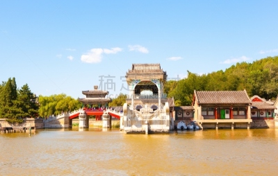 颐和园,公园,昆明,水平画幅,山,昆明湖,无人,石舫,宫殿,户外