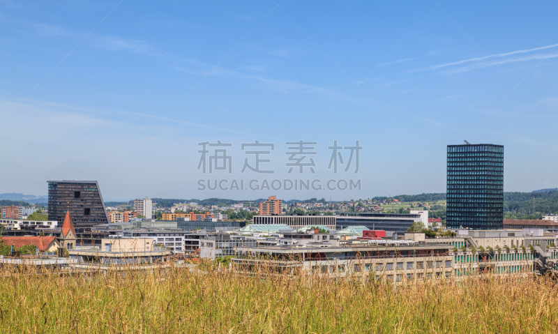 瑞士,都市风景,楚格,伦敦城,苏美尔文明,水平画幅,无人,欧洲,夏天,建筑外部