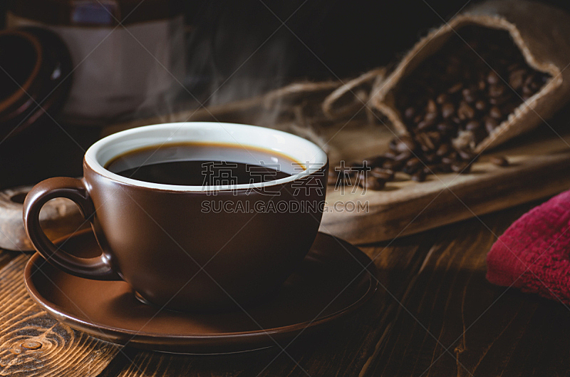 暗色,咖啡杯,背景,热,饮料,杯,茶碟,浓咖啡,乡村风格,烤咖啡豆