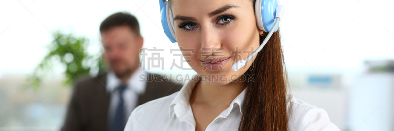 横截面,自然美,档案管理员,棕色头发,商务,体育团队,耳麦,肖像,蓝牙,女人