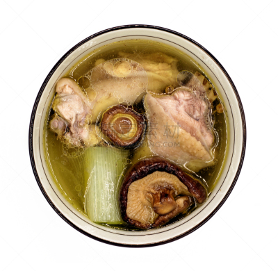 白色背景,鸡汤,分离着色,韩国食物,传统,人参鸡汤,健康保健,药,食品,煮食