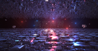 太空船,三维图形,太空,绘画插图,外星人,缓慢的,前进的道路,护送队,空间站,数字化显示
