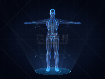 全息图,人类骨架,美,未来,水平画幅,绘画插图,科学,计算机制图,计算机图形学