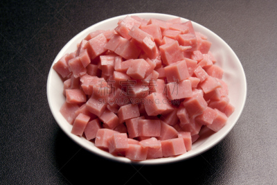 火腿,煮食,水平画幅,无人,开胃品,特写,西红柿,肉,白色,清新