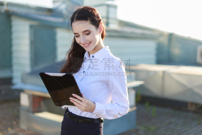 屋顶,拿着,白衬衫,黑裙子,药丸,国际网球联合会,网球运动,咖啡杯,肖像