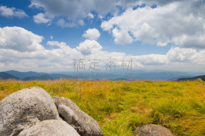 圆形,北卡罗来纳,美,水平画幅,无人,田纳西,夏天,户外,草,山脊