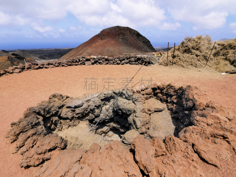 Timanfaya National Park,公园,兰萨罗特岛,水平画幅,火山地形,大西洋群岛,旅行者,夏天,户外,干的