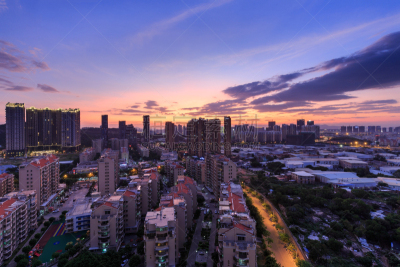 厦门,福建省,社区,工业区,天空,休闲活动,水平画幅,高视角,无人,工厂
