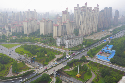 城市,高架道路,航拍视角,城市生活,交通,迅速,路口,林荫路,公路,南昌市