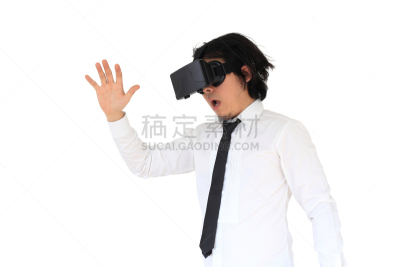 网络空间,未来,休闲活动,防护面罩,男商人,仅男人,仅成年人,眼镜,日本人,衬衫