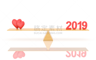新年前夕,三维图形,2019,符号,图像,心型,事件,比例,多样,比较