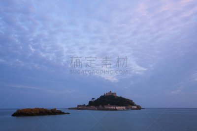 城堡,山,圣迈克尔,马拉席翁,国内著名景点,圣米迦勒山,云景,康沃尔,海港,灰色