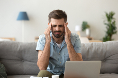 痛苦,疲劳的,职业,计算机,头痛,青年男人,修改系列,压力,仅男人,技术