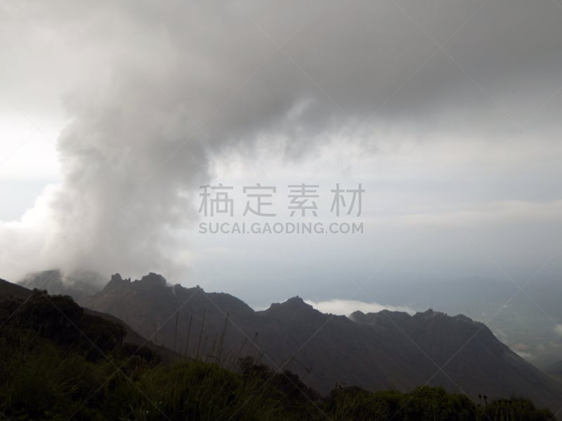 圣玛丽亚火山,火山,危地马拉,动作,婴儿,旅游目的地,水平画幅,圆锥,岩石