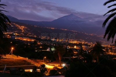 皮可德泰德山,特内里费岛,火山,夜晚,岛,西班牙,名声,欧若塔瓦峡谷,暗色,照明设备