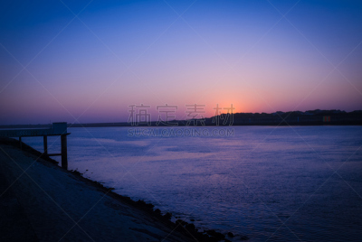 河流,蓝色,在上面,黄昏,湖,背景,夏天,天空,威罗区,夜晚