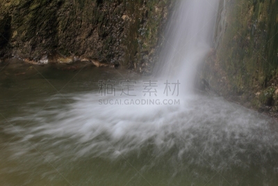 瀑布,水,水平画幅,无人,户外,静水,流水,长时间曝光,山,地下水